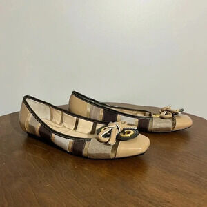J. Reneé Edie Nude and brown flats size 8